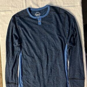 BKE Men’s Blue Long Sleeve Tee Classic Fit Shirt